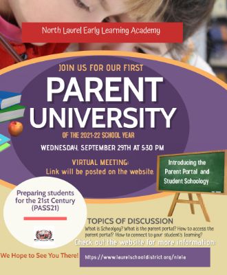  Flyer for Parent University night